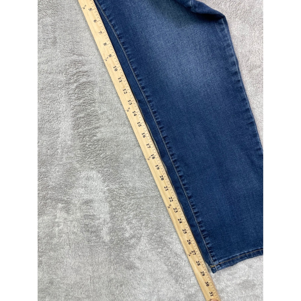Talbots Jeans Womens 12 High Waist Straight Blue Denim Simply Flattering Stretch - Picture 10 of 14